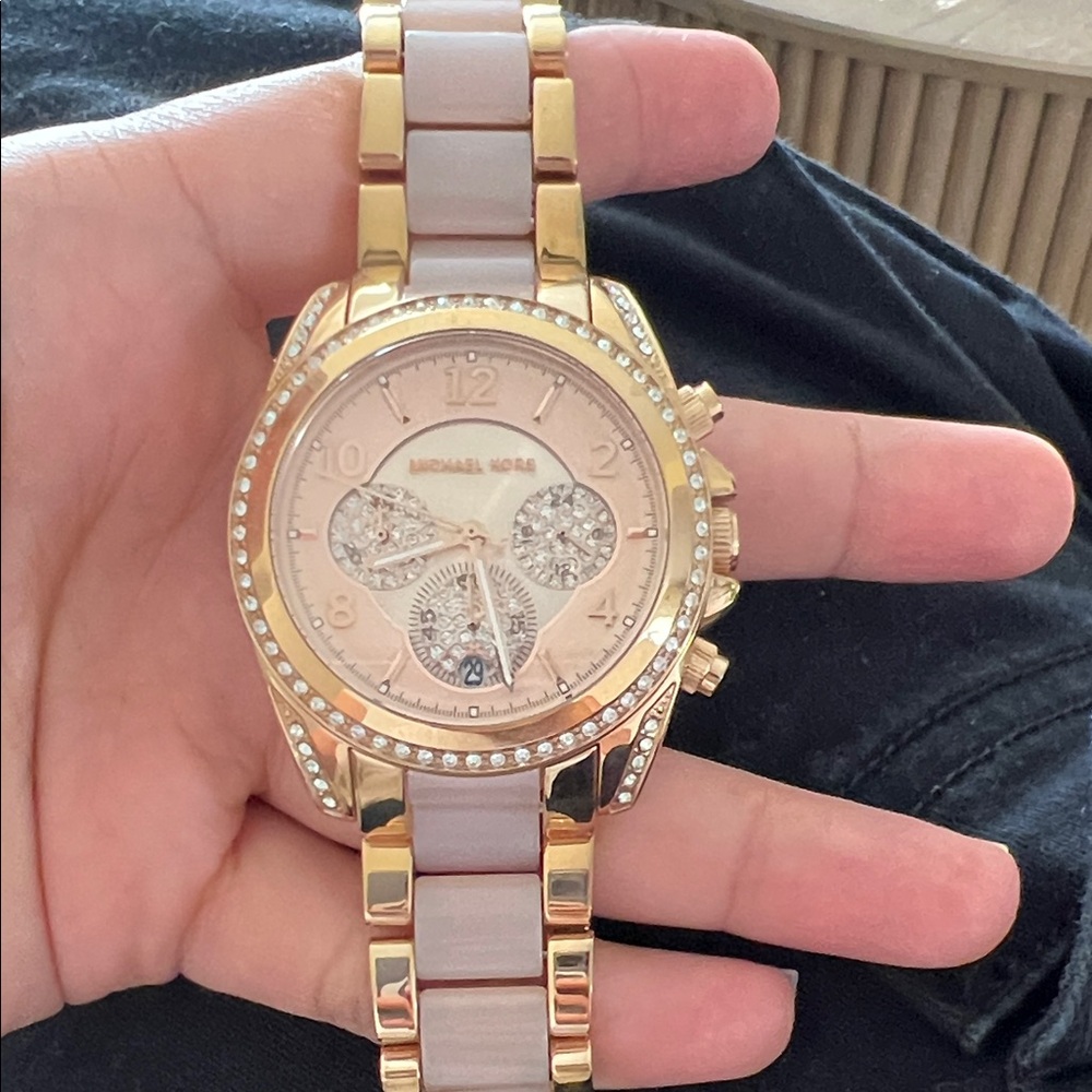 Michael Kors Gold and Cream Women's Watch